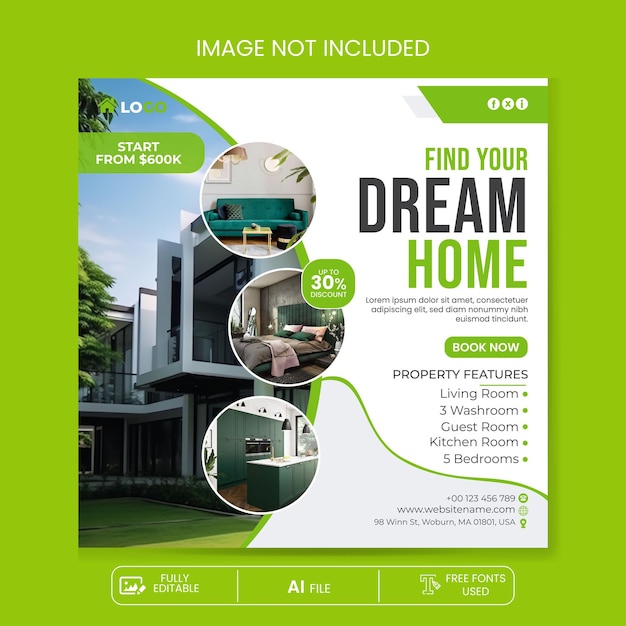 Real Estate Banner Design Template