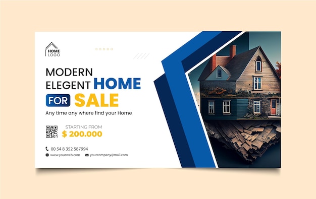 Vector real estate banner design