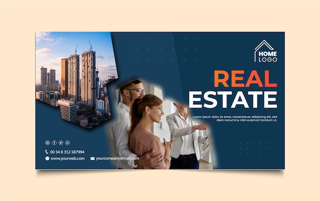 Vector real estate banner design