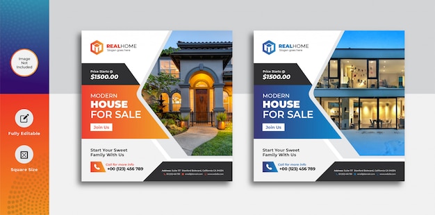 Real estate banner template