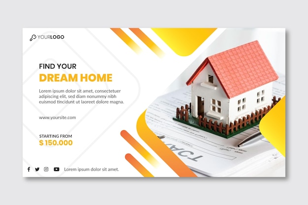 Real estate banner template