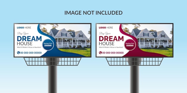 Vector real estate banner template