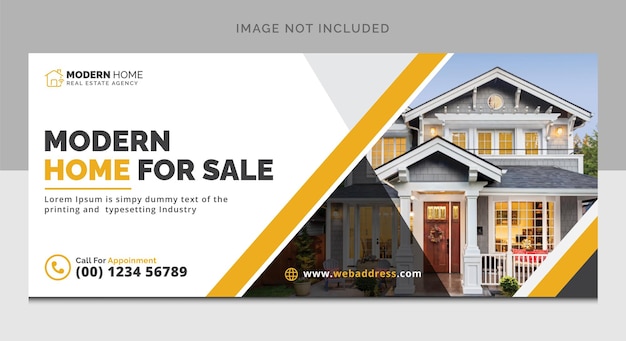 Vector real estate billboard design template with abstract shapes