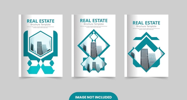 Real estate brochure cover template Premium Vector