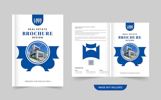 Vettore modello di progettazione brochure immobiliare