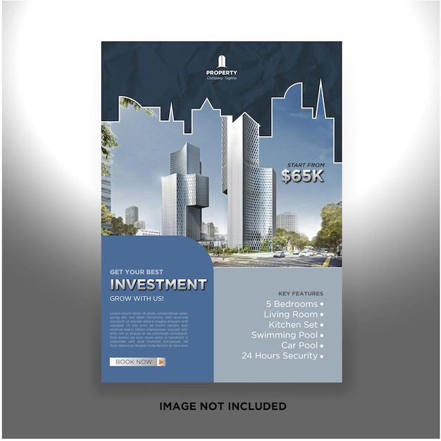 Vector real estate brochure layout