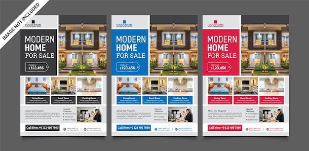 Real Estate Building Home Flyer Template Premium векторы