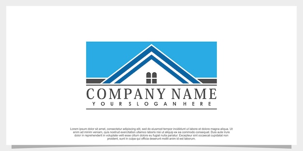 Real estate building logo design with creative concept