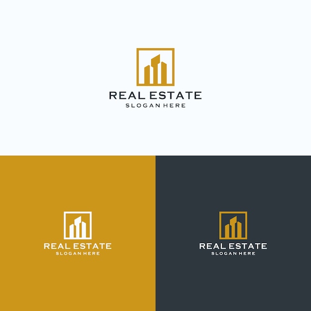 Vector real estate building logo