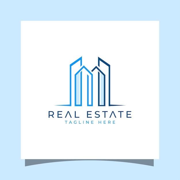 real estate buildings logo design template