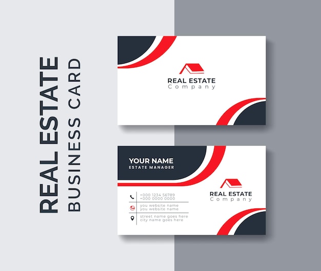 Real estate business card design template cards