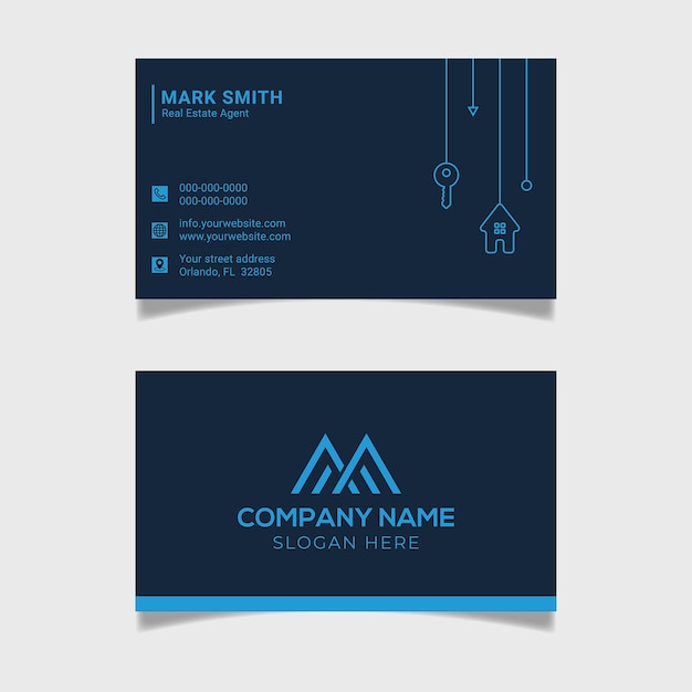 Vector real estate business card design