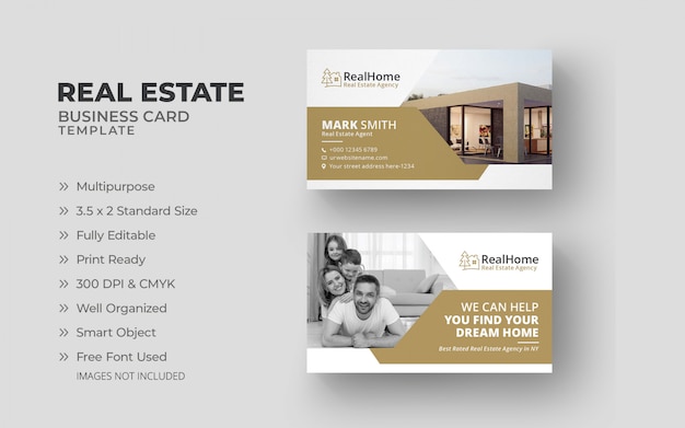 Real estate business card template