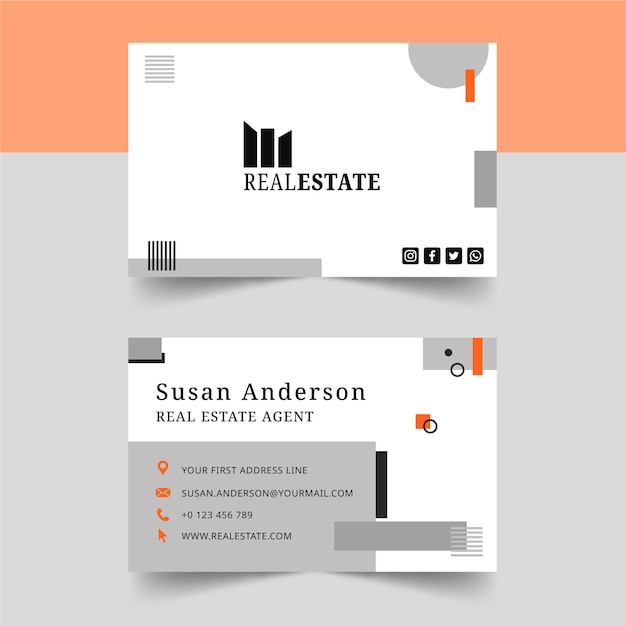 Real estate business card template