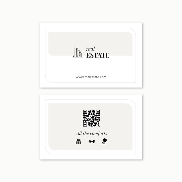 Vector real estate business card