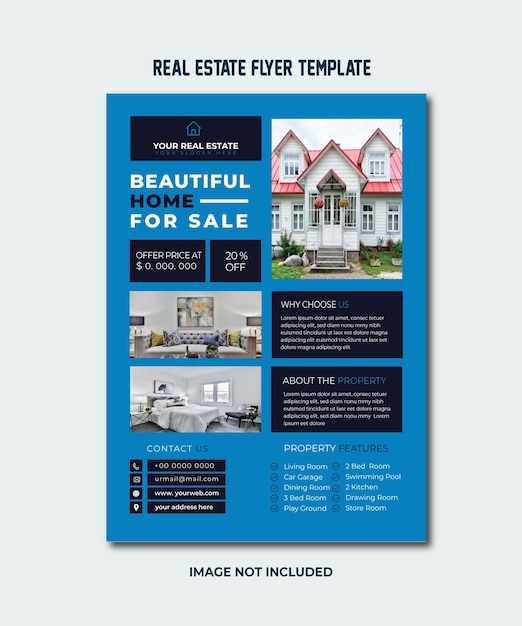 Real estate business flyer design template