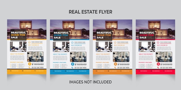 Vector real estate business flyer design template