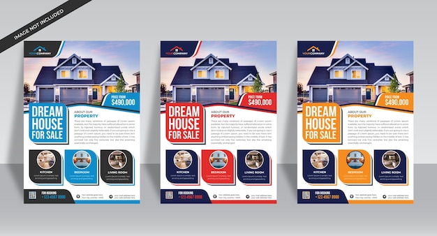 Vector real estate business flyer design