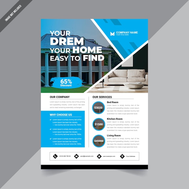 Real Estate Business Flyer Template Design Layout