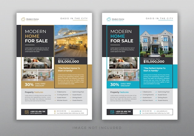 Real estate business flyer template