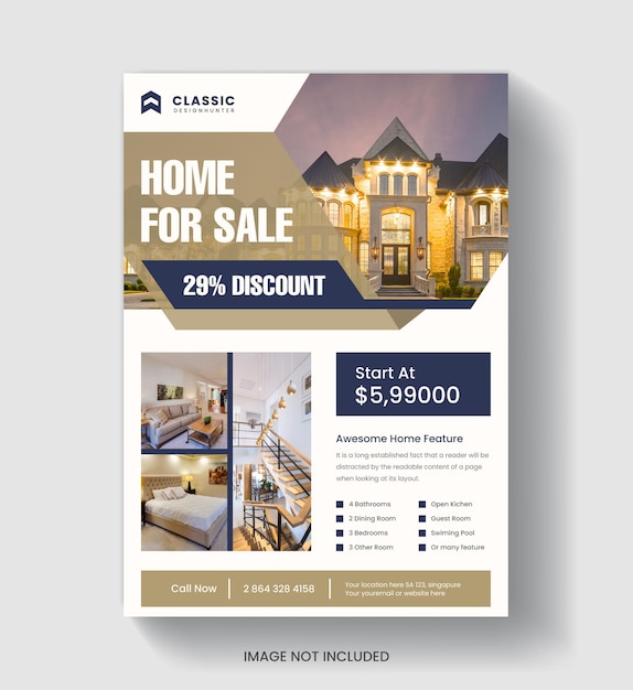 Real estate business flyer template
