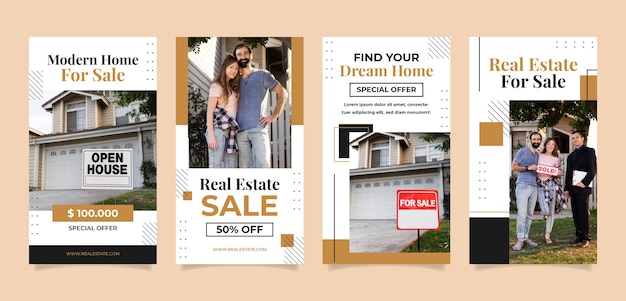 real estate business instagram stories collection