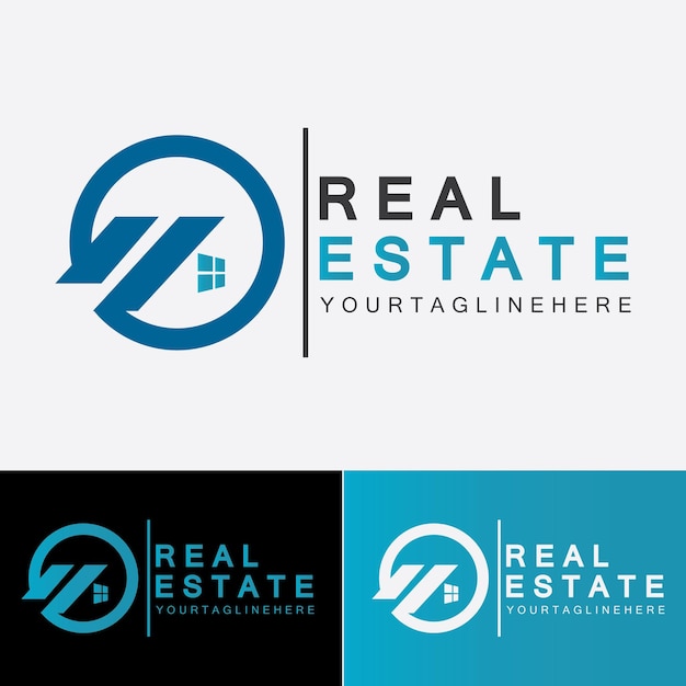 Vector real estate business logo sjabloon gebouw vastgoedontwikkeling en bouw logo vector