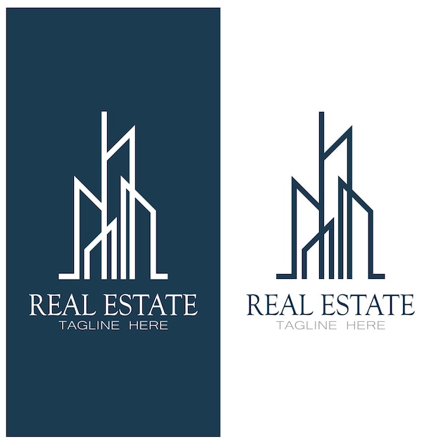 Real Estate Business Logo sjabloon gebouw vastgoedontwikkeling en bouw Logo Vector