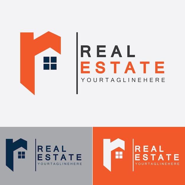 Real estate business logo template building property development and construction logo vector