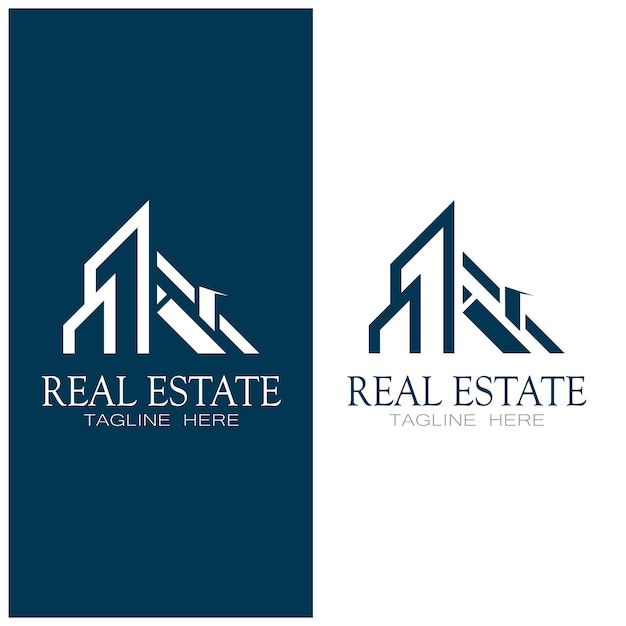 Real Estate Business Logo Template Building Property Development and Construction Logo Vector