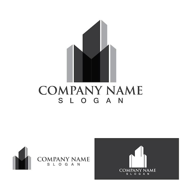 Real Estate Business Logo Template Building Property Development and Construction Logo Vector