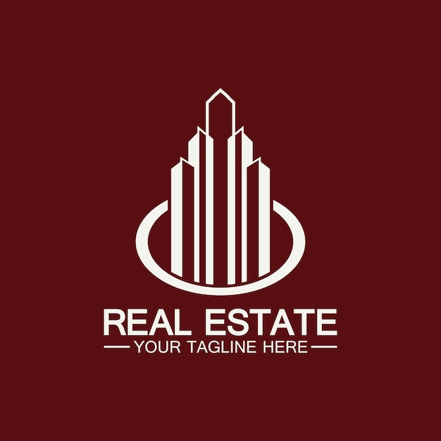 Real estate business logo vector illustratie ontwerp