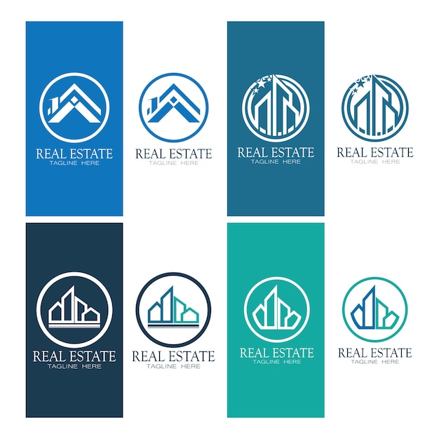 Дизайн векторной иллюстрации логотипа бизнеса недвижимости