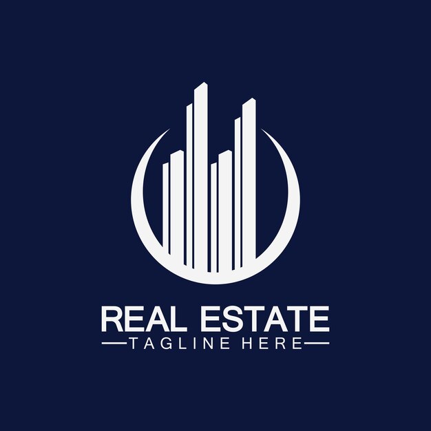 Real estate business logo vector illustration design