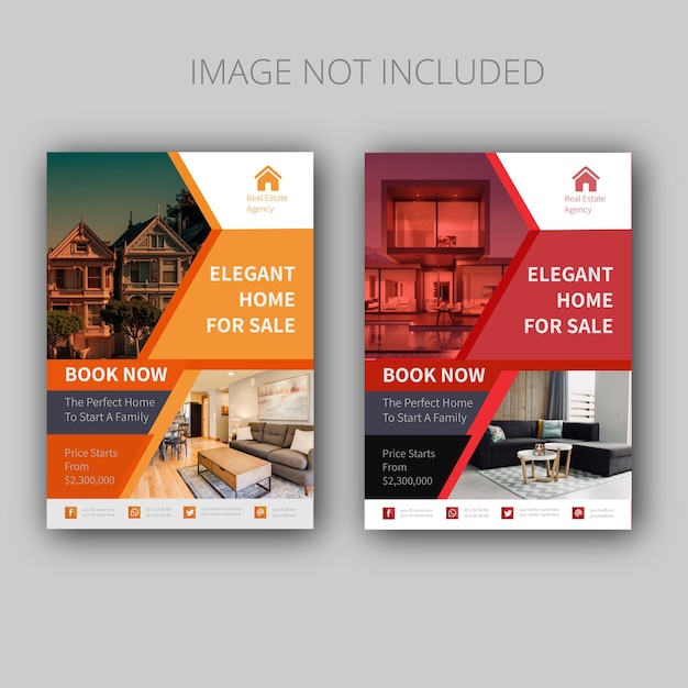 Real estate business poster city panoramic real estate flyer templates