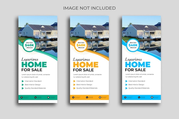 Real Estate Business rack card or dl flyer templates