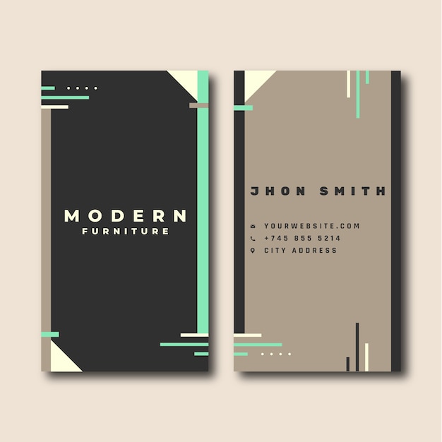 Real estate business  vertical business card