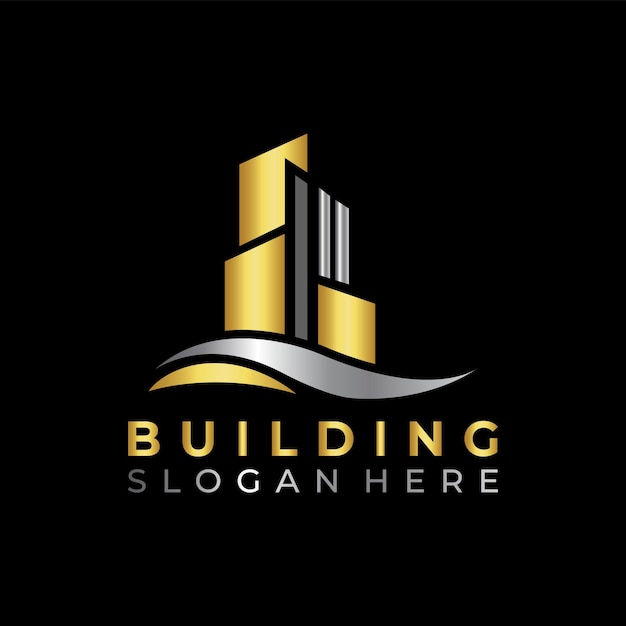 Real estate company building logo