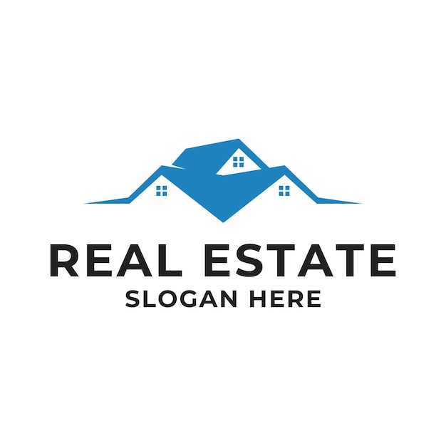 real estate company logo design concept idea