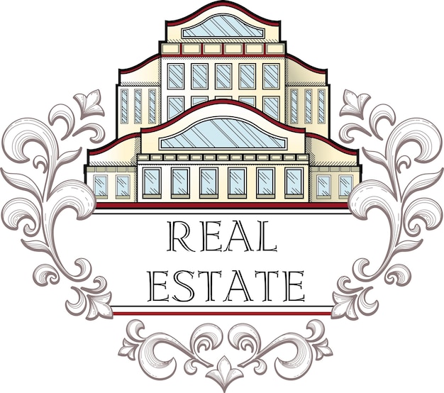 Vettore real estate company logo template