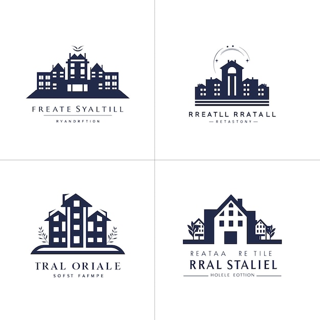 Vector real estate company logo