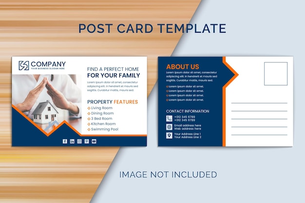 Real estate company post card design