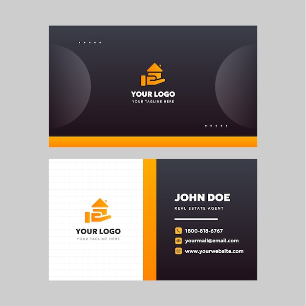 Real estate concept  horizontal business card