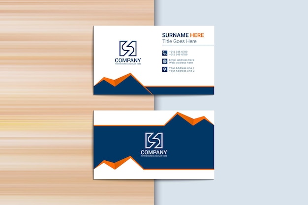 Real estate and construction business card or name card for property company