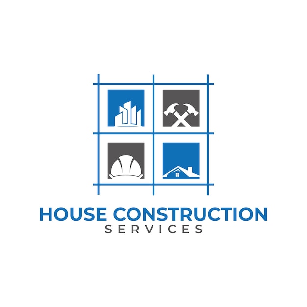 real estate construction logo design template