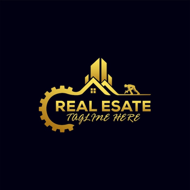 Real estate consulting logo vector home solution logo