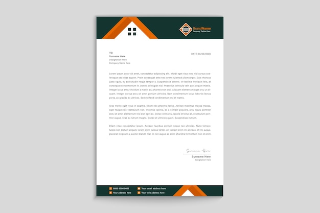 Real estate creaive letterhead design