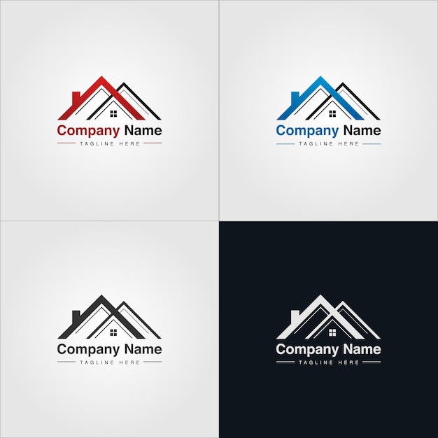 Vector real estate creative and simple building logo design