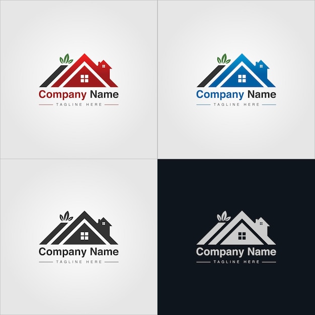 Креативный и простой дизайн логотипа здания в сфере недвижимости