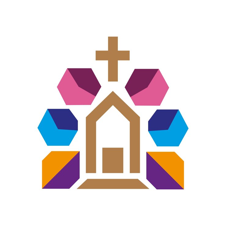 Vector real estate cross logo vector design template and icon free vector colorful house logo